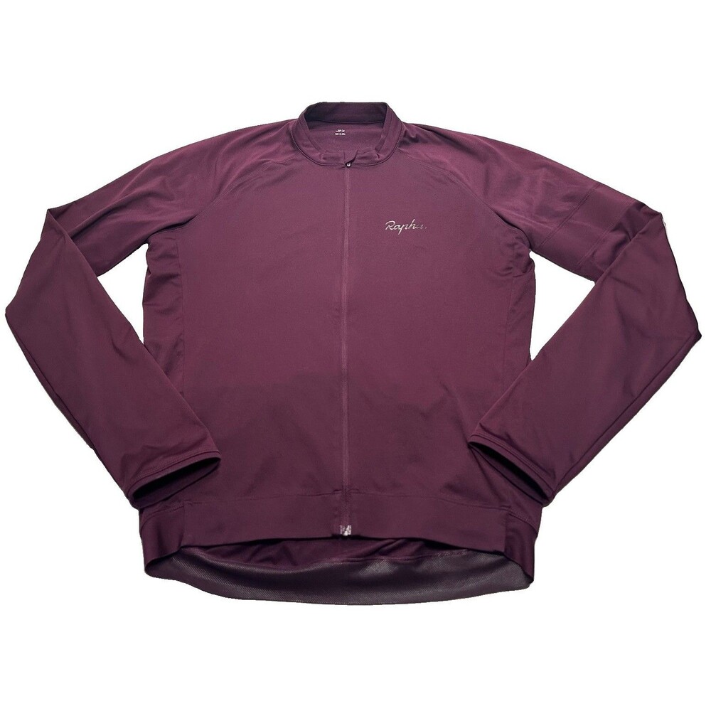 Men's Rapha Core Long Sleeve Cycling Jersey Size Large Burgundy #COL01XX